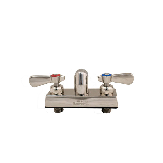 BK Resources EVO-4SM-XX Stainless Steel Evolution 4" C/C Splash Mount Faucet Less, Body Only