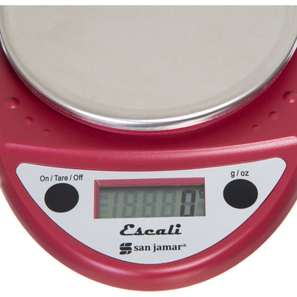 San Jamar SCDGP11RD 11 lb/5 kg Red NSF Listed Digital Scale