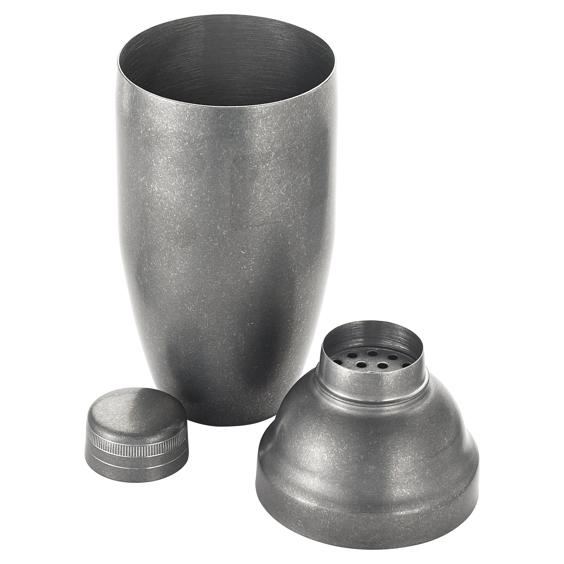 Winco BASS-24CS 24 oz. Crafted Steel Finish 3-Piece After 5 Shaker Set