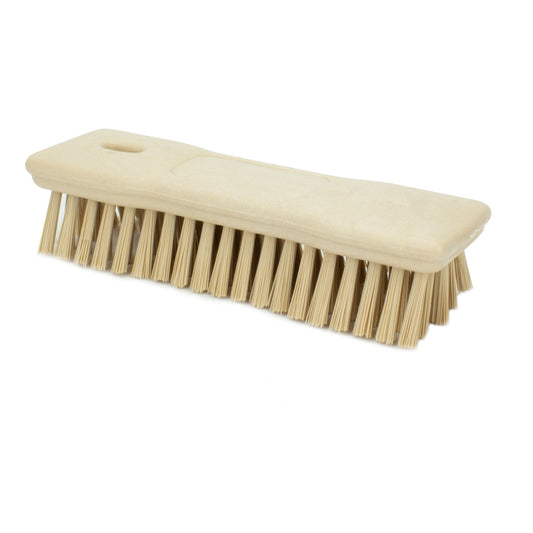 Carlisle 42024EC25 8" Tan Comfort Grip Hand Scrub Brush