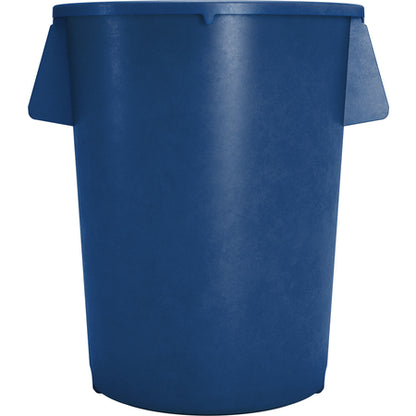 Sparta 84104414 44 Gallon Blue Round Polyethylene Bronco Waste Bin Trash Container