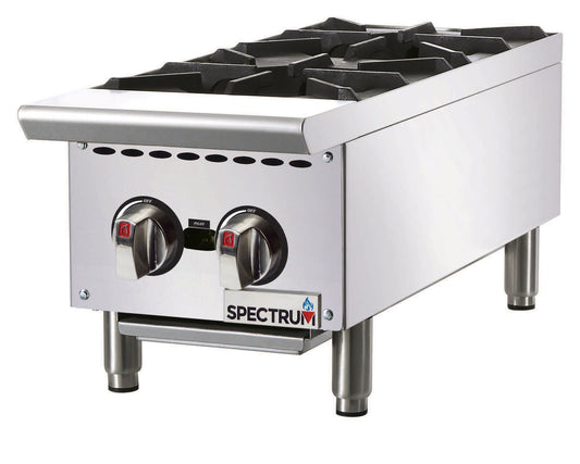 Winco NGHP-2 12" Gas Two Burner Hotplate