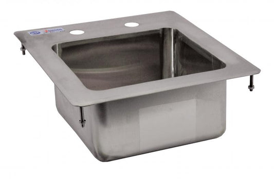 Omcan 39778 9" x 9" x 5" Single Stainless Steel Drop in Sink with Flat Top