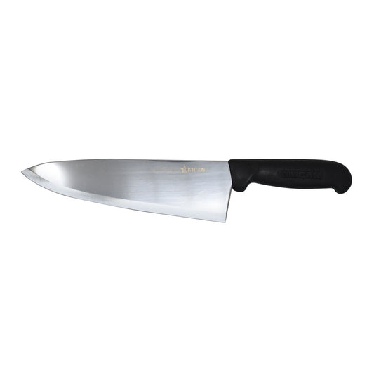 Omcan 11973 8-inch Medium Cook Knife with Black Polypropylene Handle