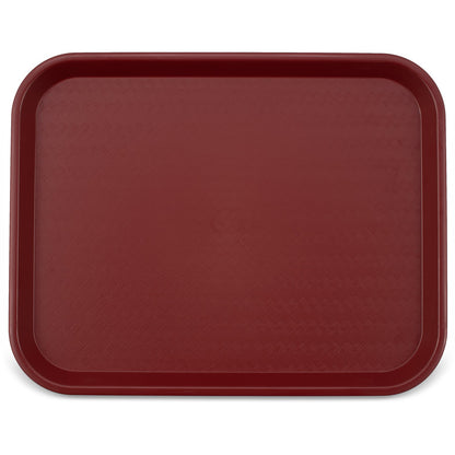 Carlisle CT141861 14" x 18" Burgundy Cafe Fast Food Cafeteria Tray