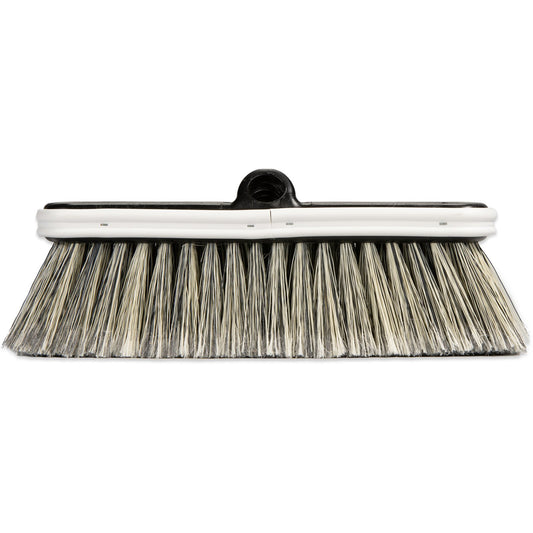 Carlisle 3646600 10" Black FloThru Brush With Flagged Polystyrene Bristles