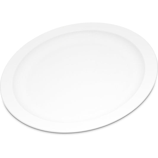 Carlisle PCD20902 9" White Polycarbonate Narrow Rim Plate