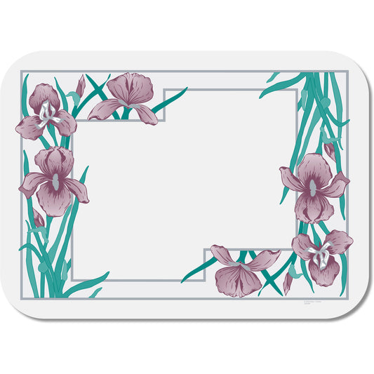 Dinex DX5081I202733 12-3/4" x 16-5/8" Iris Garden Tray Cover Size: I w/ Straight Edge/Round Corner