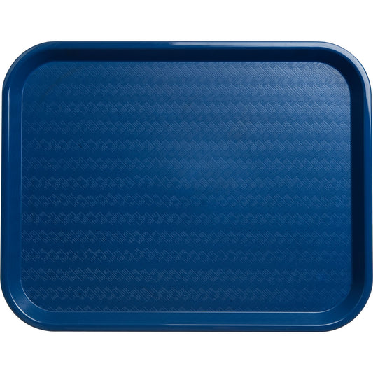 Carlisle CT1418-8114 14" x 18" Blue Cafe Fast Food Cafeteria Tray (6/pk)