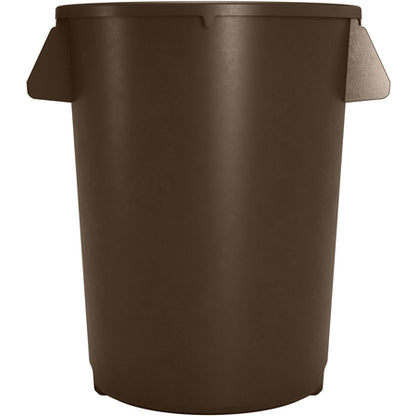 Sparta 84104401 44 Gallon Brown Round Polyethylene Bronco Waste Bin Trash Container