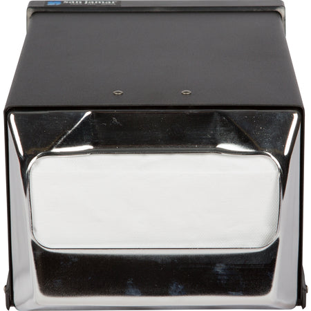 Carlisle H3001BKC 300 Napkin Chrome/Black Countertop Classic Napkin Dispenser, Fullfold