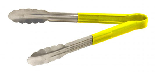 Omcan 80547 12-inch Yellow Plastic Handle Heavy-Duty Utility Tong