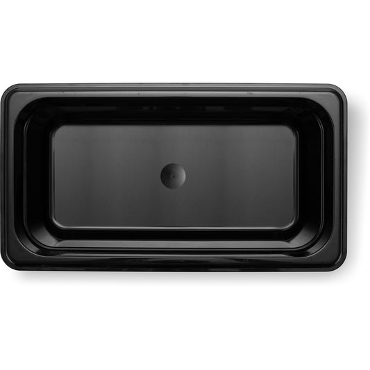 Carlisle 3086103 1/3 Size Black High Heat Plastic StorPlus Food Pan, 4" Deep