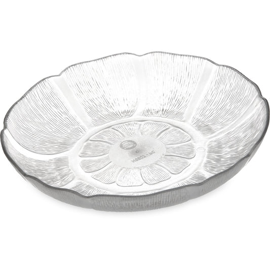 Carlisle 690707 24 oz Clear Polycarbonate Petal Mist Soup/Salad Plate