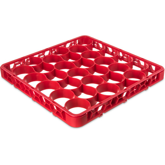 Carlisle REW30SC05 Red 30 Compartment Polypropylene Color-Coded Short Glass Rack Extender