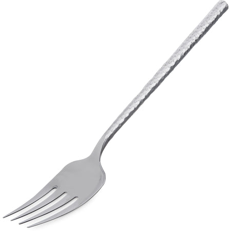 Carlisle 60202 12" Terra Cold Meat Fork - Hammered Mirror Finish - 400 Series Stainless