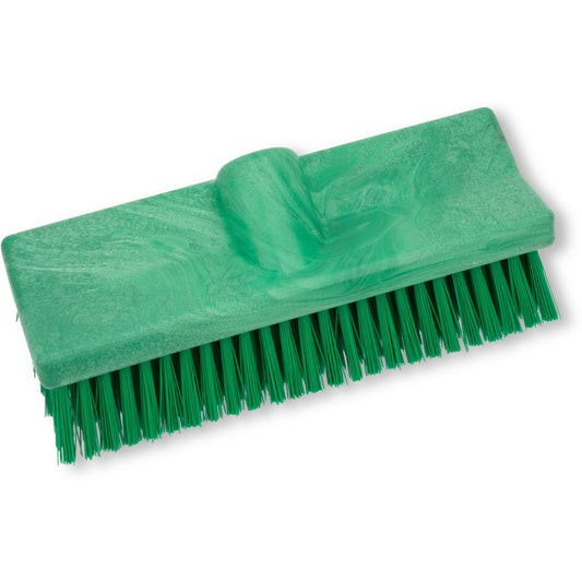 Carlisle 40423EC09 10" Green Color Coded Bi-Level Scrub Brush