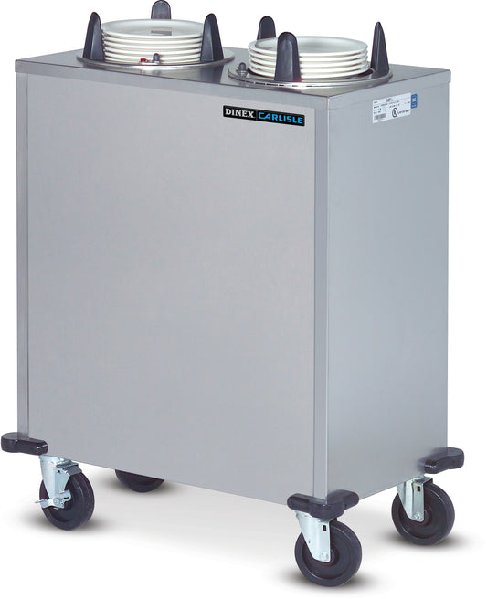 Dinex DXPIDP3E1012 10 1/8" Plates 3 Silo Stainless Steel Unheated Enclosed Plate Dispenser