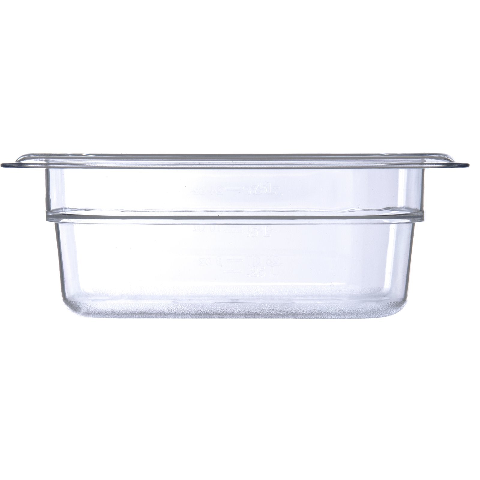 Carlisle 3068307 1/6 Size Clear Polycarbonate StorPlus Food Pan, 2.5" Deep