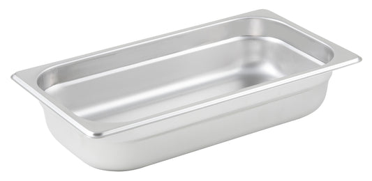 Winco SPJM-302 1/3 Size Stainless Steel Anti-jam Steam Pan, 2-1/2"" Deep