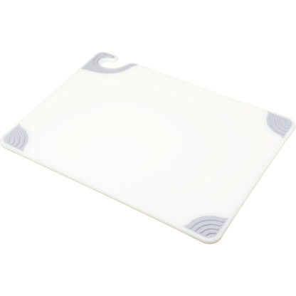 San Jamar CBG152012WH 15" x 20" x 0.5" White Saf-T-Grip Cutting Board