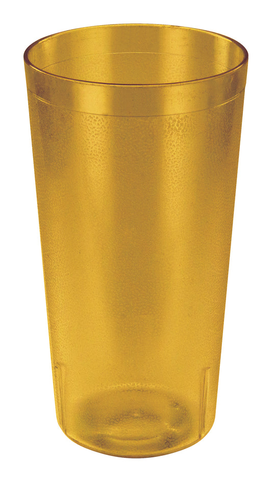 Winco PTP-32A 32 oz. Amber Pebbled Tumblers