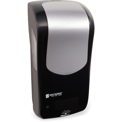 Carlisle SH970BKSS 900 mL Black-Stainless Steel Plastic Classic Rely Hybrid Electronic Soap, Liquid & Lotion