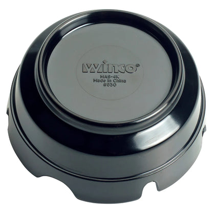 Winco MAS-4K Black Melamine Ashtray