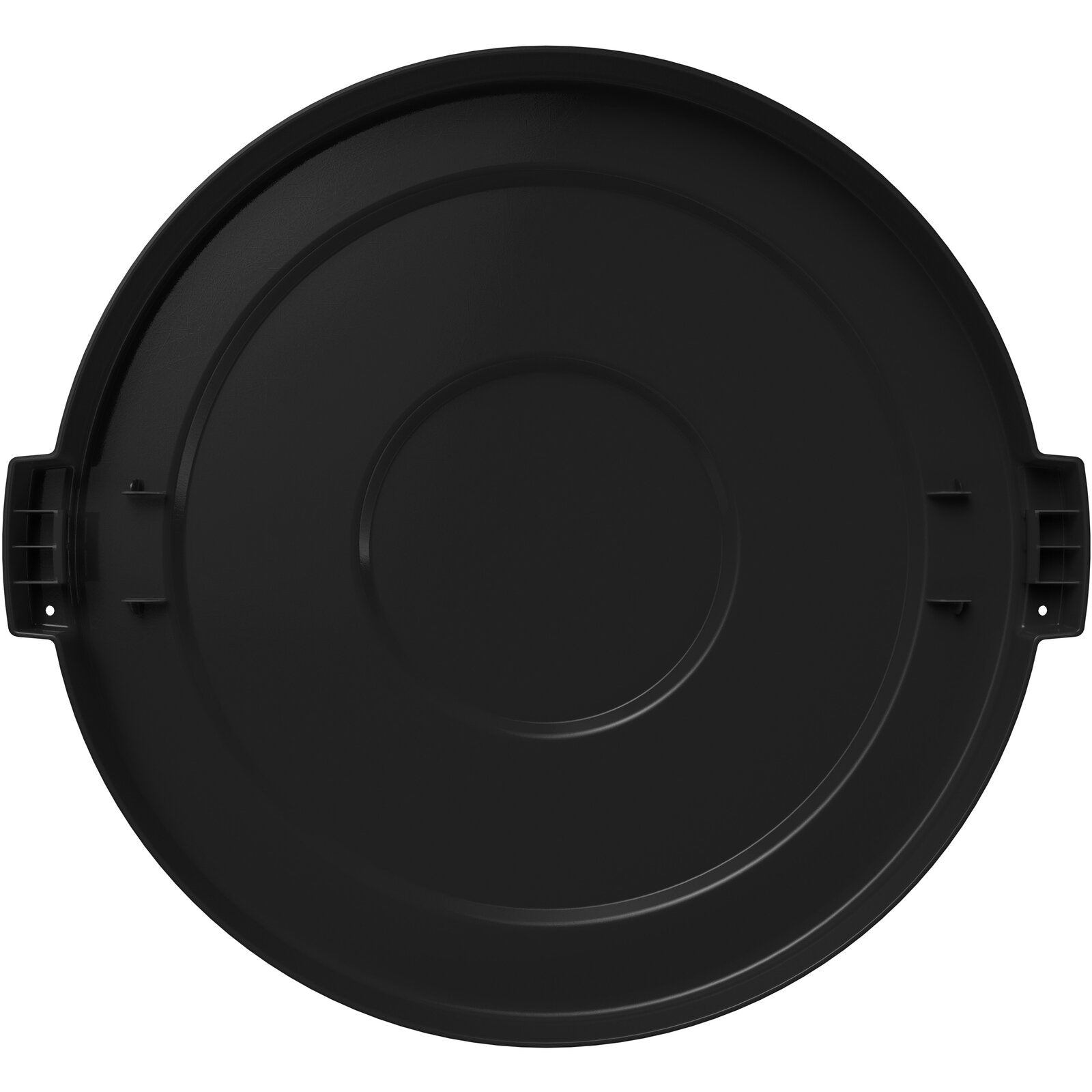 Sparta 84105603 55 Gallon Black Round Polyethylene Bronco Waste Bin Trash Container Lid
