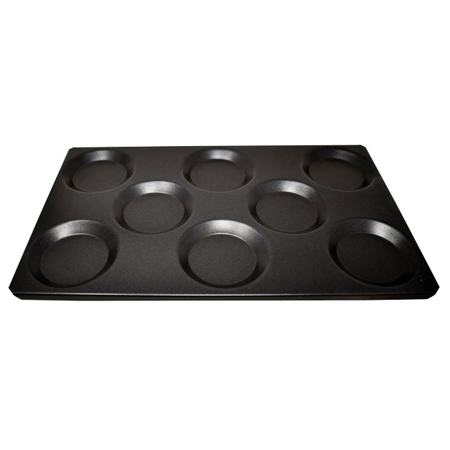 Omcan 44546 Full Size 12" x 20" Non-Stick Stainless Steel Multi-Baker Pan with 8 molds for Combi-Oven