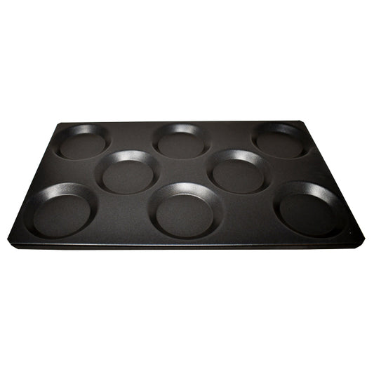 Omcan 44546 Full Size 12" x 20" Non-Stick Stainless Steel Multi-Baker Pan with 8 molds for Combi-Oven