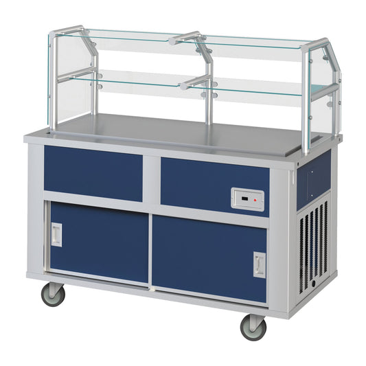 Dinex DXP5FT 77" x 30" x 36" Stainless Steel DineXpress Frost Top Cold Food Counter