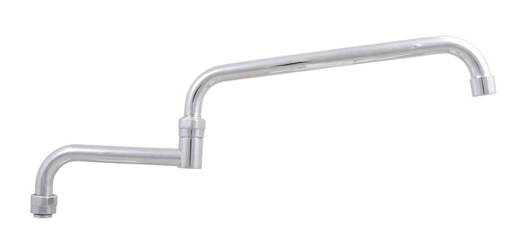 BK Resources BKF-HSPT-18-G 18" Chrome-Plated Brass Optiflow Heavy Duty Swing Spout, 2.2 GPM Flow Rate