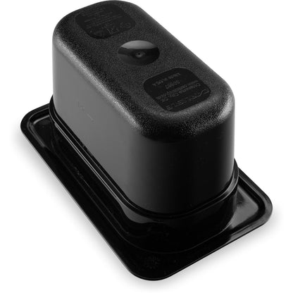 Carlisle 3068703 1/9 Size Black Polycarbonate StorPlus Food Pan, 4" Deep