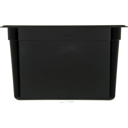 Carlisle 3066903 1/3 Size Black Polycarbonate StorPlus Food Pan, 8" Deep
