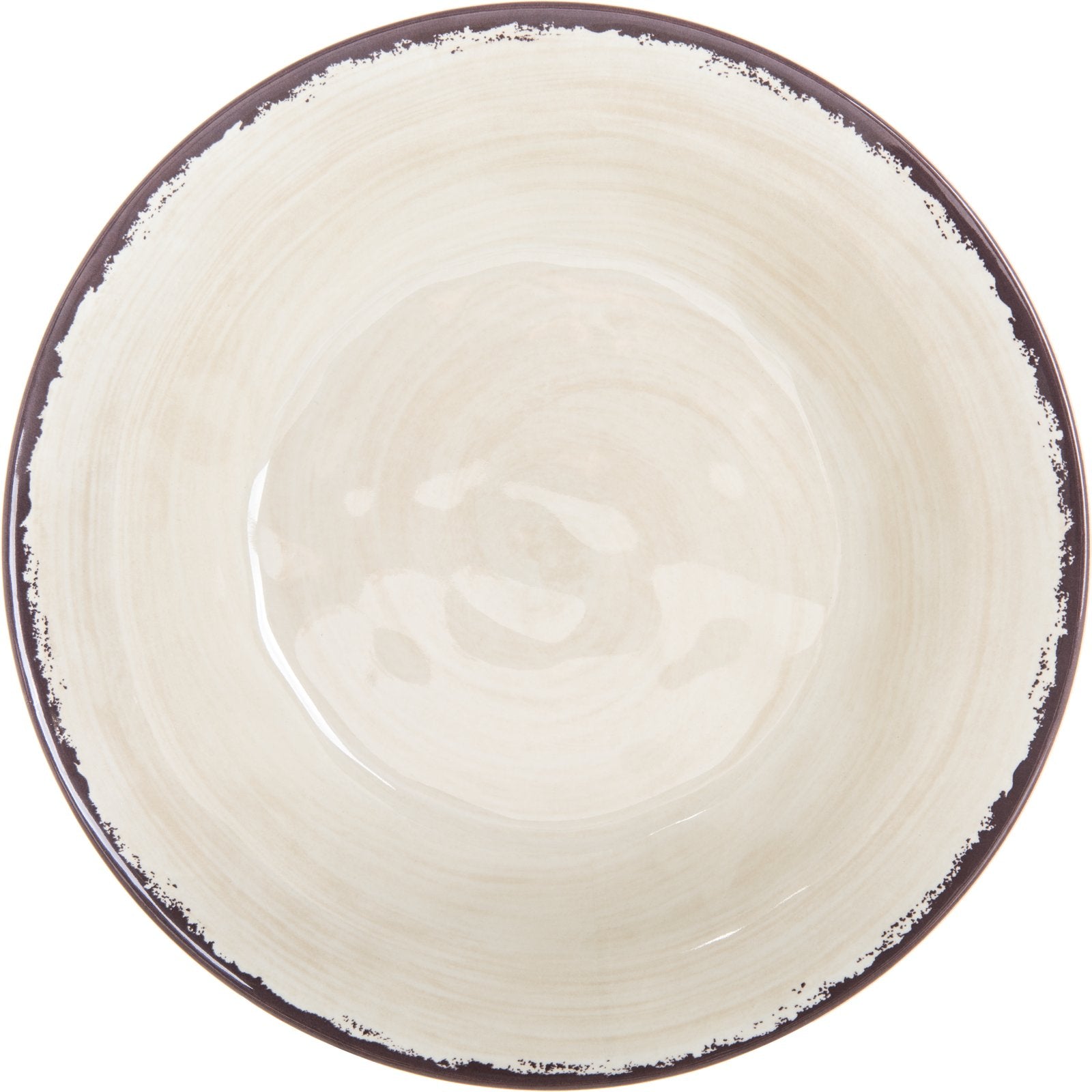 Carlisle 5400353 28.5 oz Sweet Cream Mingle Melamine Rimmed Soup Bowl
