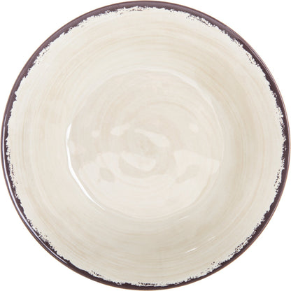 Carlisle 5400353 28.5 oz Sweet Cream Mingle Melamine Rimmed Soup Bowl
