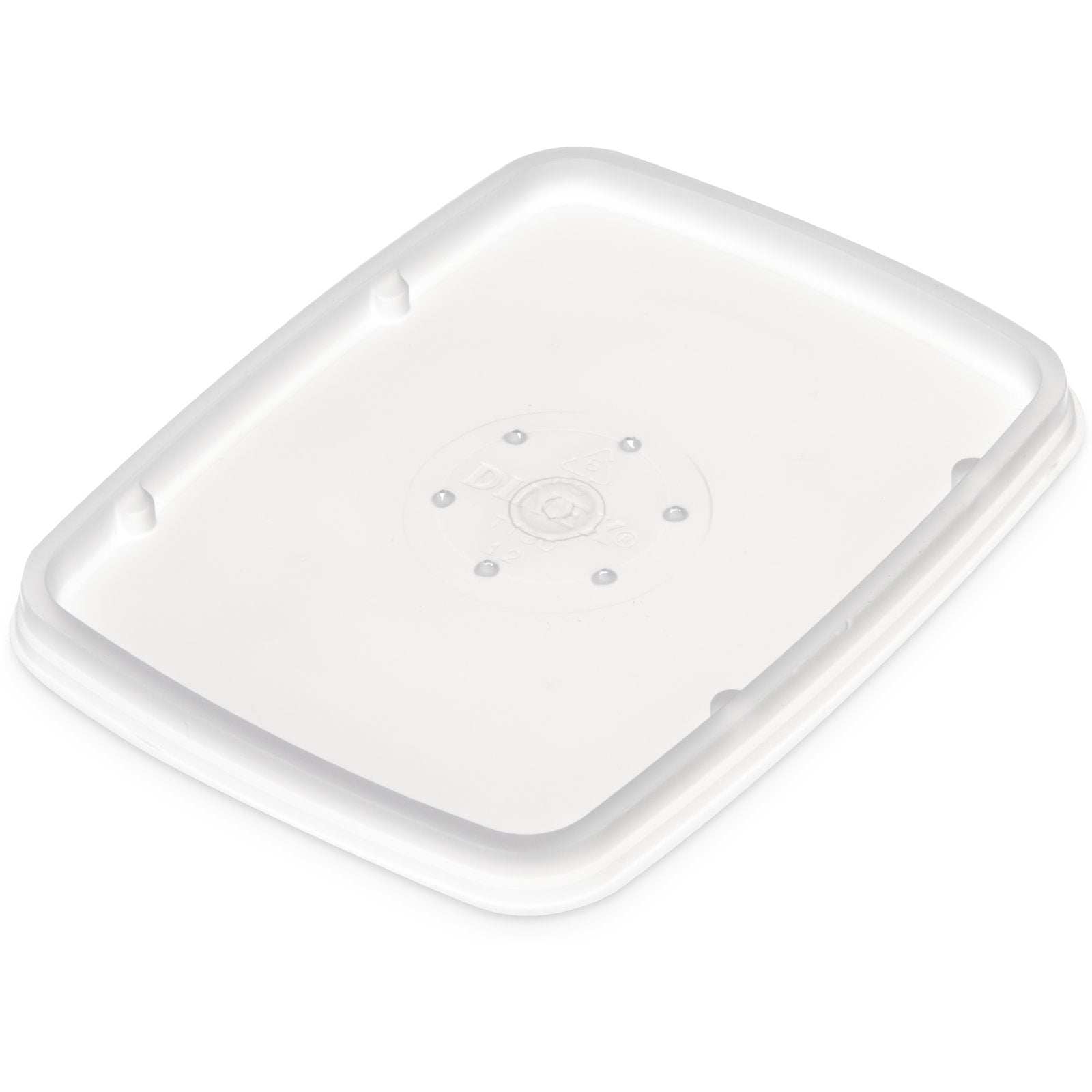 Dinex DXTT30 White Rectangular Soup Bowl Lid- fits DXTT20 (1000/cs)
