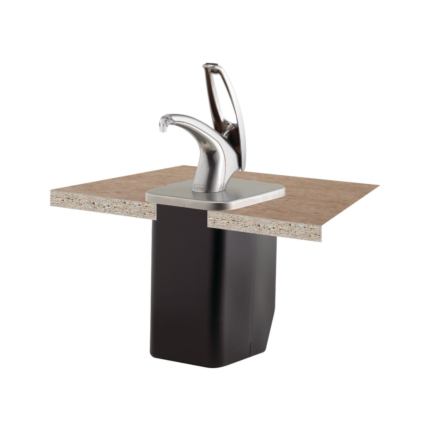 San Jamar P4100 1 gal Silver FrontLine Universal Condiment Dispenser with Metal Finished Pump