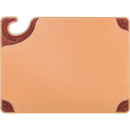 San Jamar CBG912BR 9" x 12" x 0.375" Brown Saf-T-Grip Cutting Board