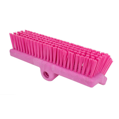 Carlisle 40423EC26 10" Pink Color Coded Bi-Level Scrub Brush
