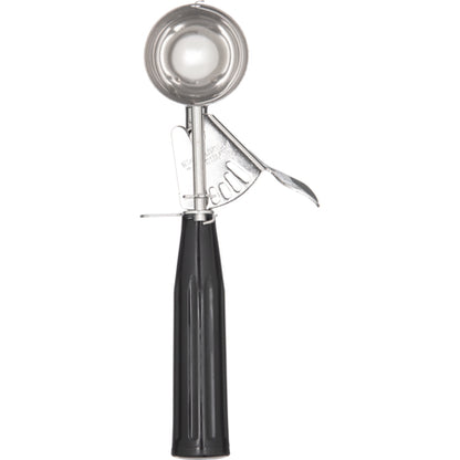 Carlisle 60300-30 1.3 oz #30 Black 18-8 Stainless Steel Disher Scoop