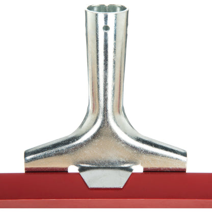 Carlisle 4007500 18" Red Straight Red Gum Rubber Flo-Pac Floor Squeegee With Heavy Duty Steel Frame