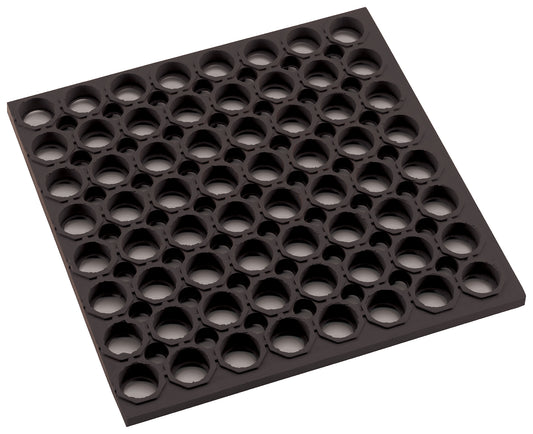Winco RBMH-35K Black Straight Edges Anti-Fatigue Rubber Floor Mat