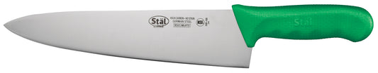 Winco KWP-100G 10" Green Polypropylene Handle Cook's Knife