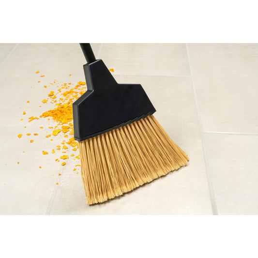 Carlisle 4165000 55" Natural Duo-Sweep Flagged Angled Broom with Hood