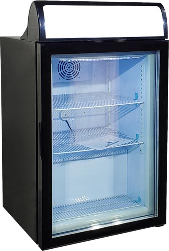 Omcan 44526 98 L 23-inch Countertop Display Freezer with Top LightBox