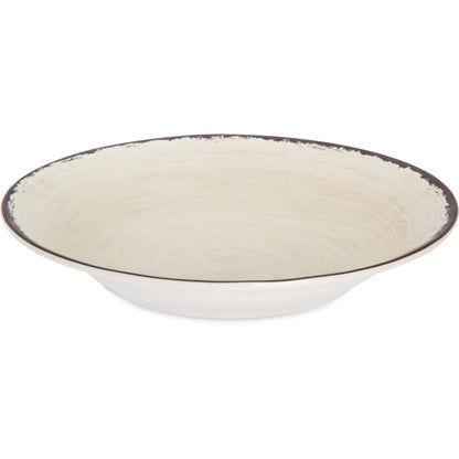 Carlisle 5400353 28.5 oz Sweet Cream Mingle Melamine Rimmed Soup Bowl