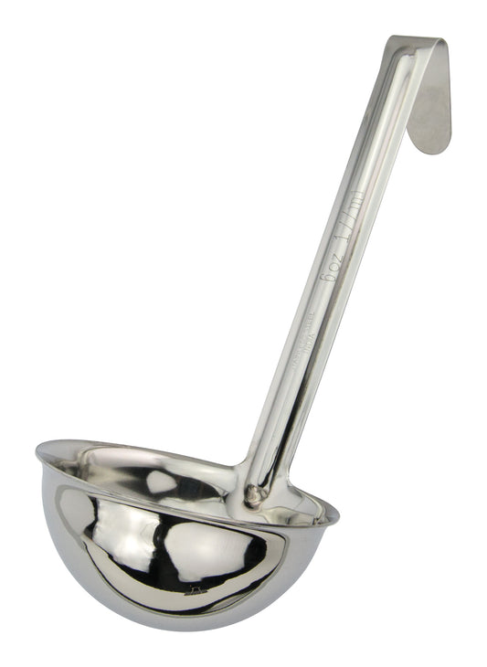 Winco LDI-60SH 6 oz. Stainless Steel Ladle w/ 6" Handle