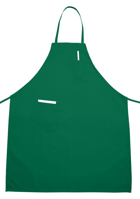 Winco BA-PLG Bright Green Full Length Bib Apron w/Pocket